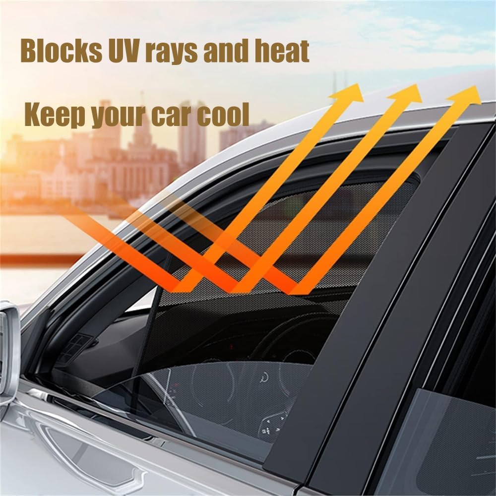 Car Window Sun Shade Custom Fit for VW Golf 7 2013-2020, Magnetic Car Window Shade, Allows Window Roll Down, Enhances Privacy, Easy Install,B Rear Side Window