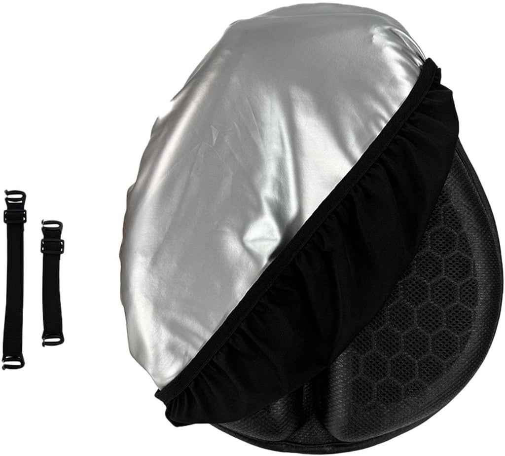 Motorcycle Seat Cushion, 100% Gel 3D Honeycomb Motorcycle Seat Cover with Non-Slip & Breathable TPE Material, Universal Ergonomic Seat Pad for Long Rides, Shock Absorption & Rider Comfort (Black)