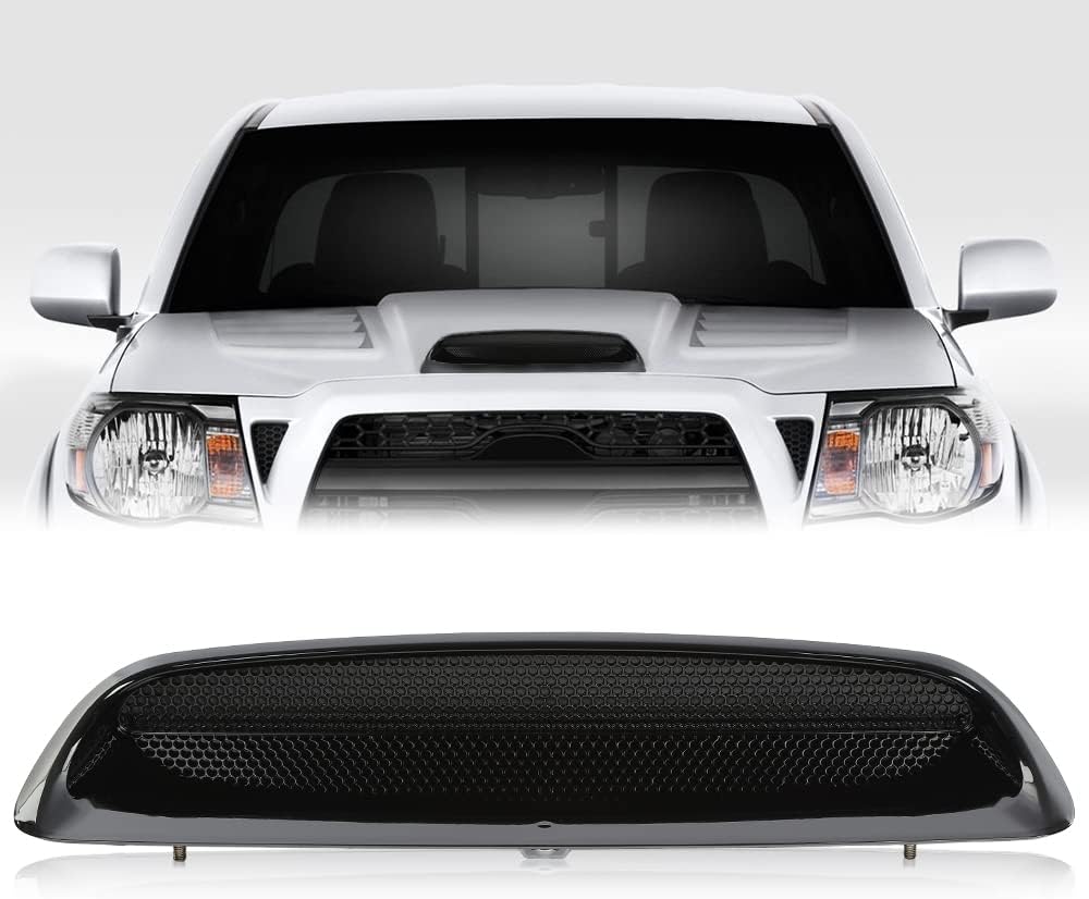 G-PLUS Hood Scoop Bulge Kit Compatible with Toyota Tacoma 2005 2006 2007 2008 2009 2010 2011 Front Upper Black