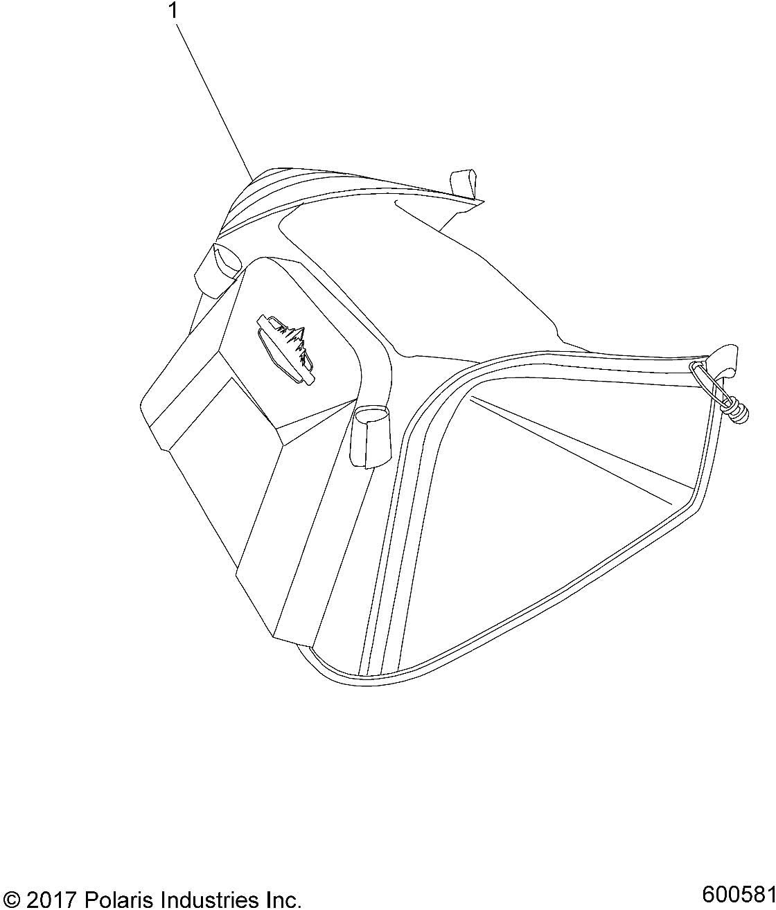 Polaris Snowmobile Burandt Adventure Underseat Bag - 2881056