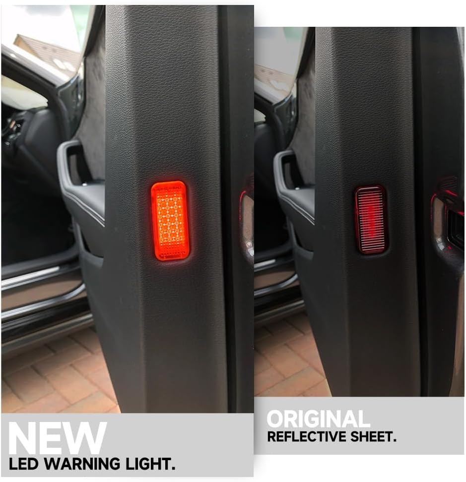 nsautolighting Red LED Interior Courtesy Door Light for Au'di A3 S3 A4 S4 A5 S5 A6 S6 A8 S8 Q3 Q4 Q5 Q6 Q7 Q8 LED Side Door Panel Warning Puddle Footwell Lamp Assembly 2Pcs