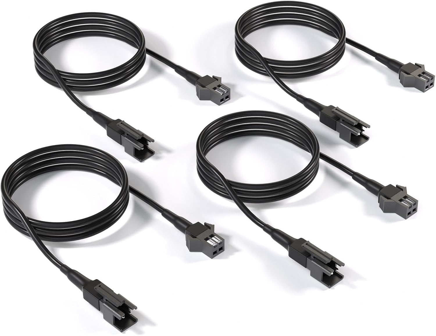 Honalia Pure White Rock Light Extension Wire 4 PCS, Extension Cable 47 Inch 2 Pin, 6000K White LED Rock Lights for Trucks UTV ATV RZR Golf Cart