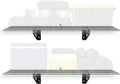monsterrax 12x36 garage wall shelf 2-pack, 300lb, hammertone, main product view