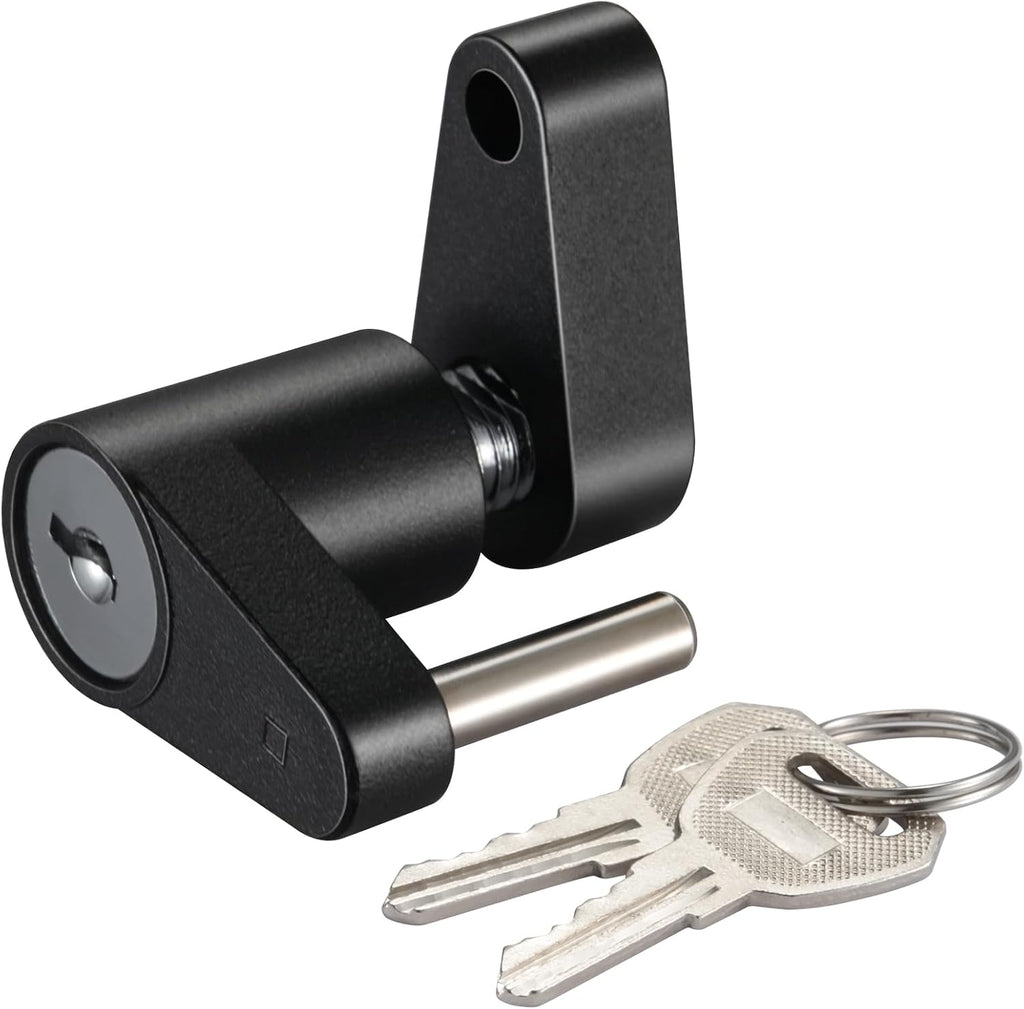 CZC AUTO Black Trailer Hitch Coupler Lock, Dia 1/4 Inch, 3/4 Inch Span for Tow Boat RV Truck Car's Coupler (1 Pack, Black)