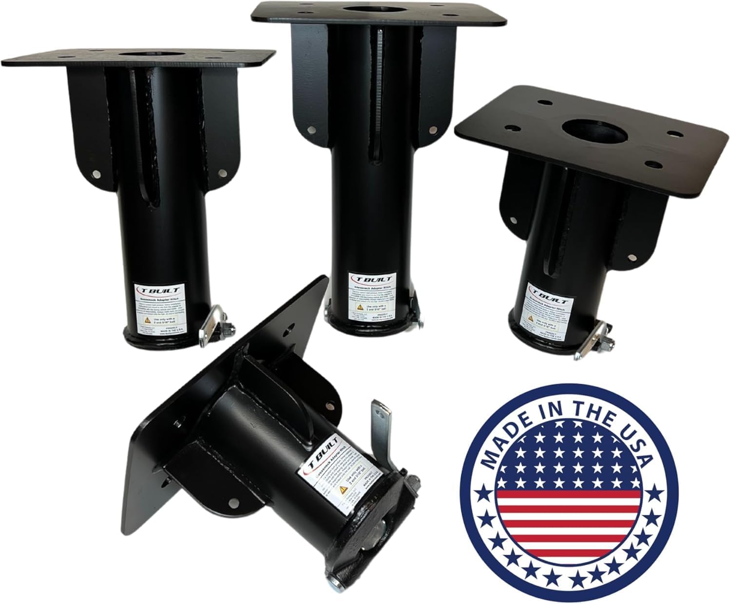 T-Built 5th Wheel to Gooseneck Adapter 17", Made in USA, Fifth Wheel to Gooseneck Adapter for RV Camper Trailer, 20.000 Pound Rating