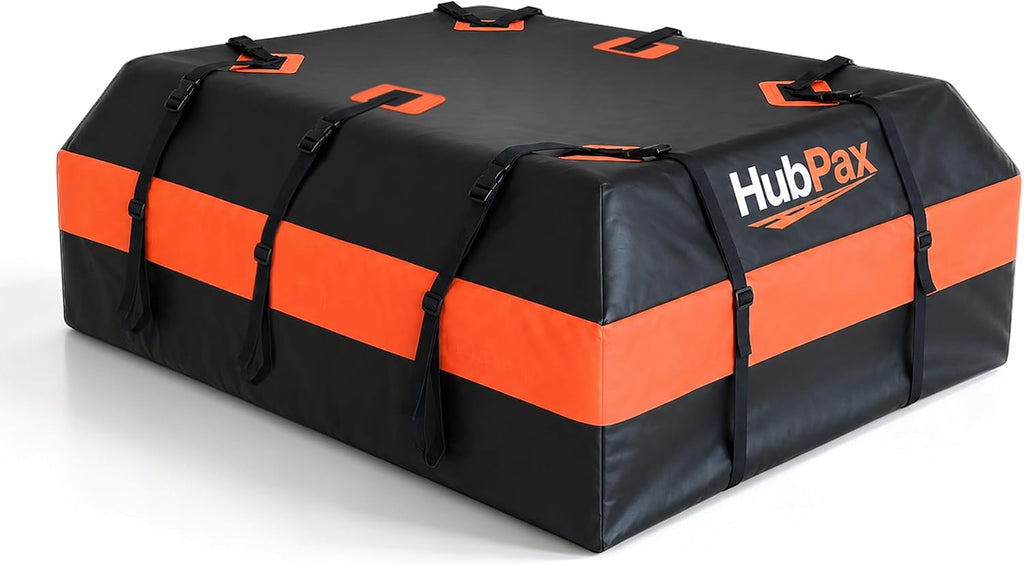 20 Cu Ft. Car Rooftop Cargo Carrier Bag Car Roof Top Bag Cargo Carrier | Fit All Vehicle with/Without Rack, Includes Anti-Slip Mat, 8 Reinforced Straps, 6 Door Hooks, Luggage Lock