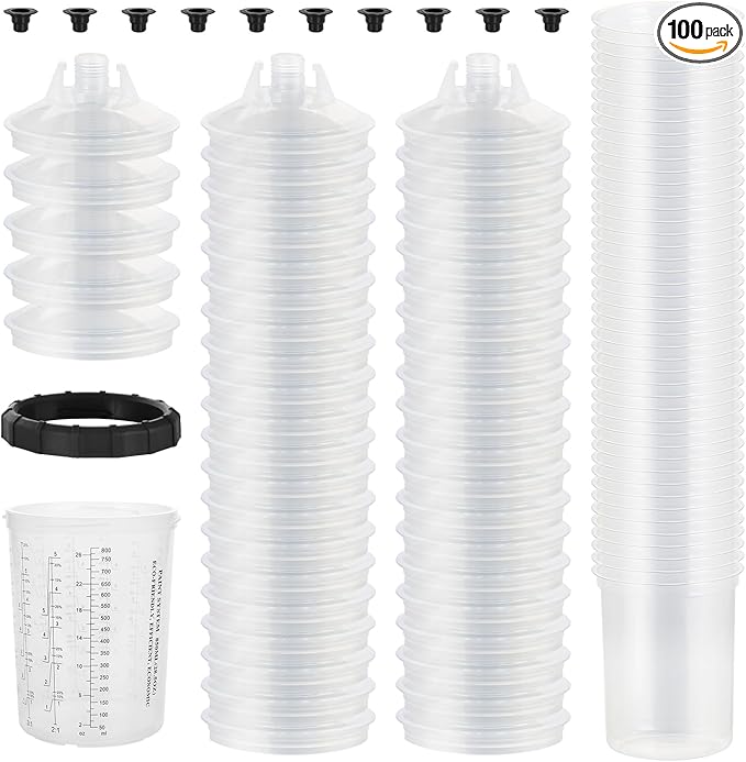Disposable Paint Spary Gun Cups, Spray Paint Cup Kit by ROADGIVE