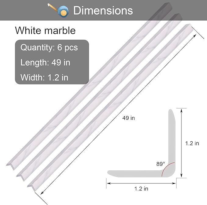 6 Pcs 49" Wall Corner Protector Trim - Image 5