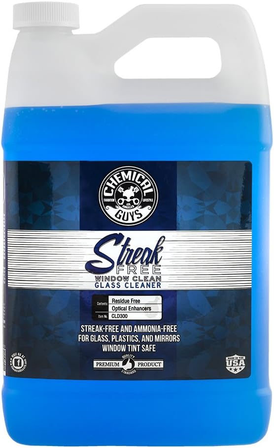 Chemical Guys CLD300 Streak Free Glass & Window Cleaner, Ammonia Free & Safe on