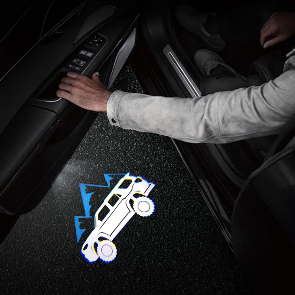 2 PCS LED Car Door Logo Lights Compatible for 4Runner 2010-present Courtesy Projector Laser Welcome Light Puddle Lamp Car Accessories (for 4Runner 2010-present-Blue)
