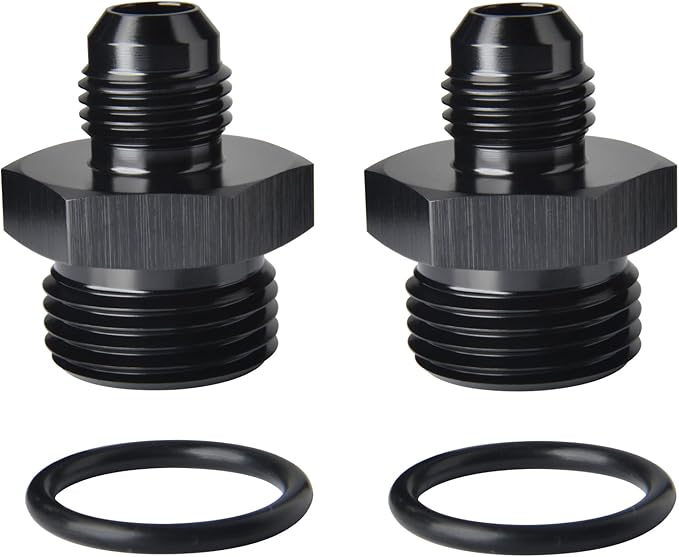 8AN Male Flare to 12AN 12 ORB O-ring Boss Fuel Rail Adapter Fitting Aluminum by Podavelle