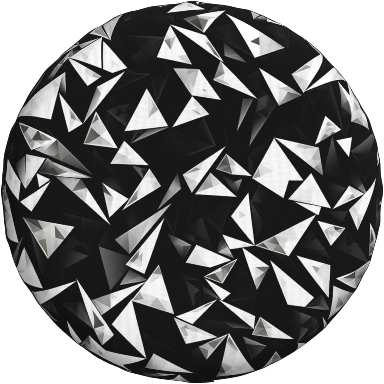 Black and White Glass Print Universal Spare Tire Cover for RV, Jeep | Wheel Protector Fits Rv, Trailer, Jeep, Shield Tires From Sun, Dirt And Rain For Outdoor Storage