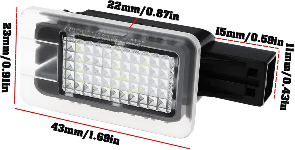 2 Pack LED Glovebox Trunk Light Assembly Compatible with Volvo V40 V60 XC40 XC60 XC90 C70 S60