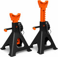 3 Ton Jack Stands with Double Locking and Large Foot Base,Heavy Duty Car Jack Stand for SUV, Car, UTV/ATV Garage Lifting Tool Emergency, 1 Pair (Black Orange)