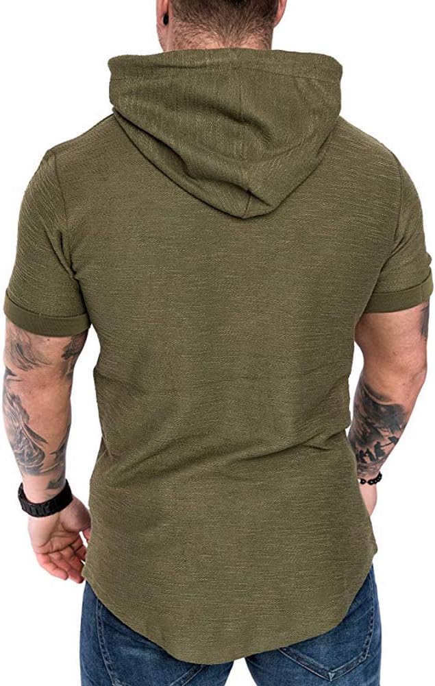Lexiart Mens Fashion Athletic Hoodies Sport Sweatshirt Solid Color Fleece - Image 2