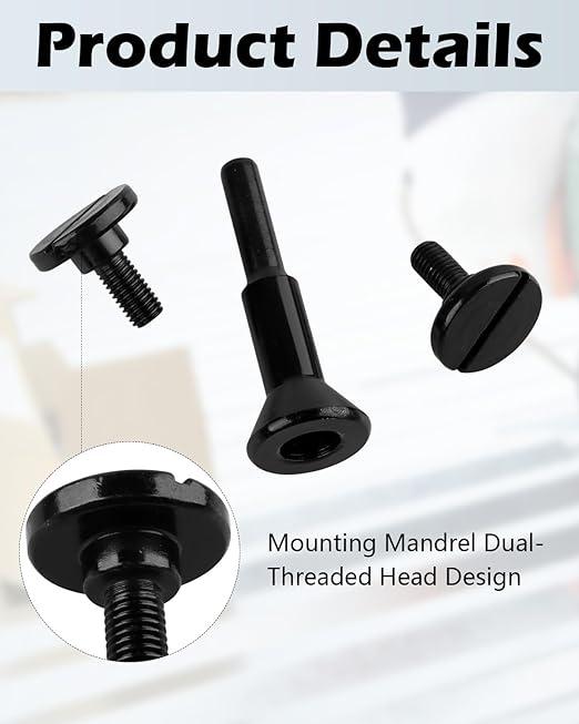 Cut Off Wheel Mounting Mandrel Holder 3/8" & 1/4" Arbor Hole, 4 Pack Cut-Off - Image 6