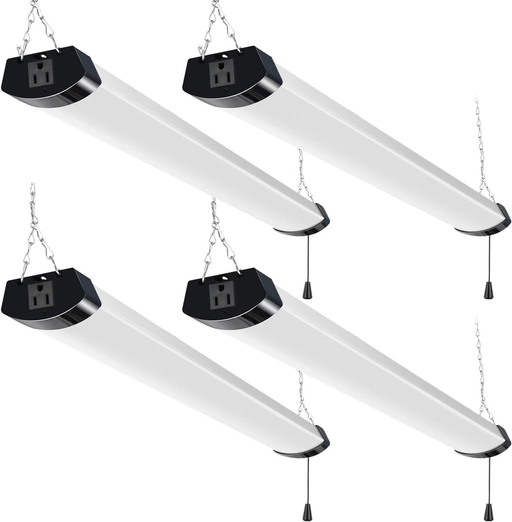 hykolity 120W LED Shop Light Linkable, 5000K 4FT Black Utility Shop Lights