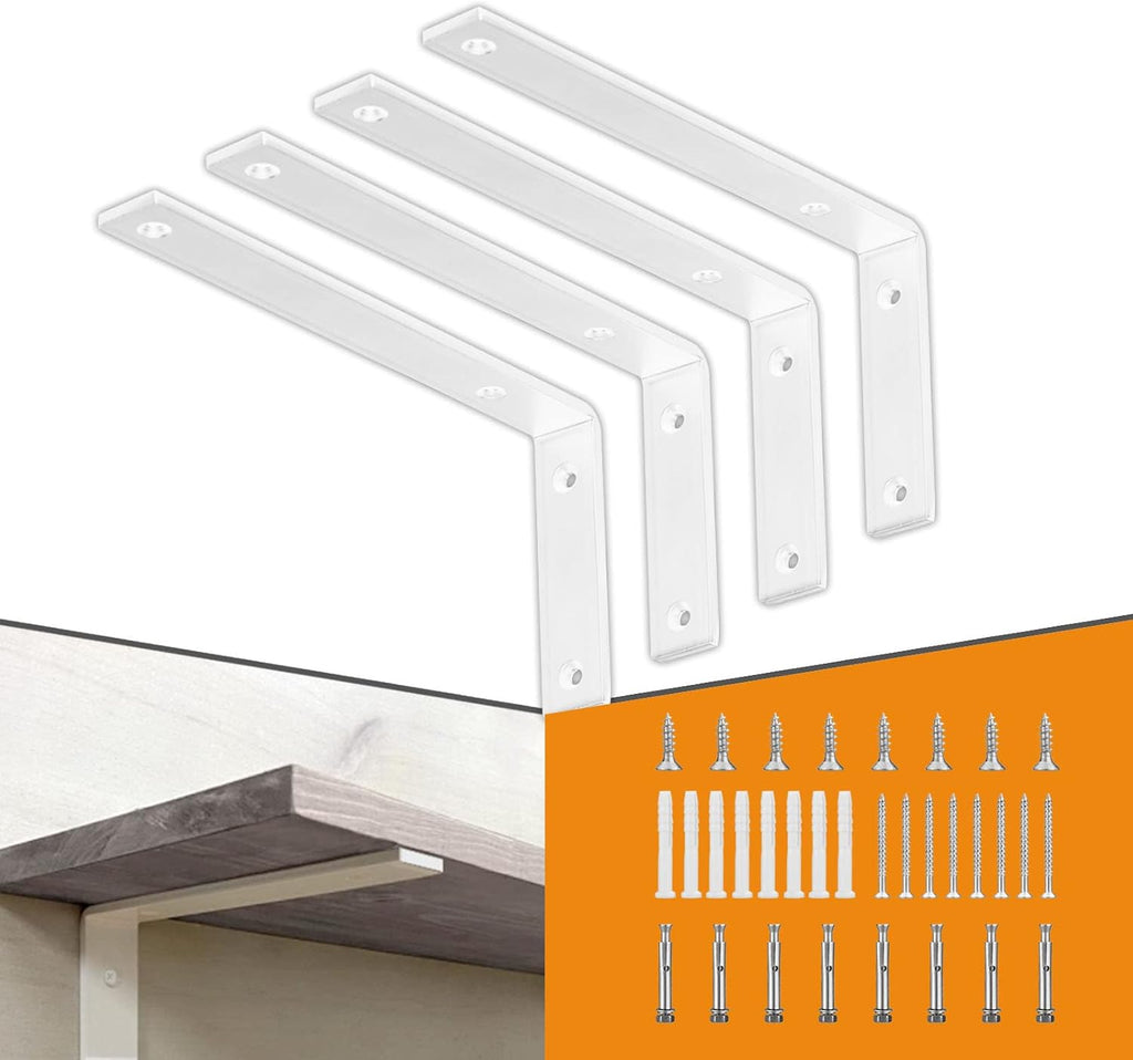 clt white shelf bracket, 12” x 5” quarter, main product view