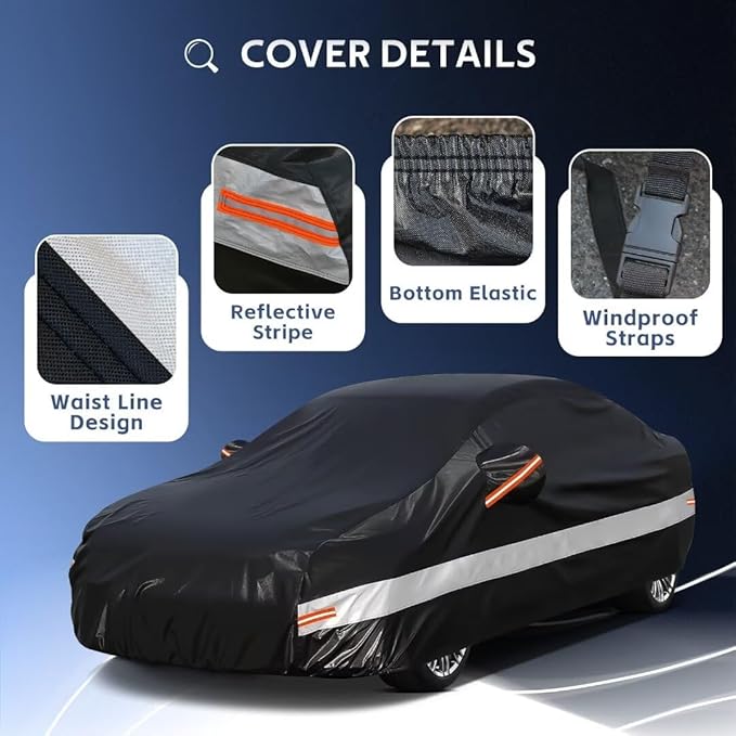 10 Layers Car Cover Custom Fit for Toyota Camry Waterproof All Weather for - Image 4
