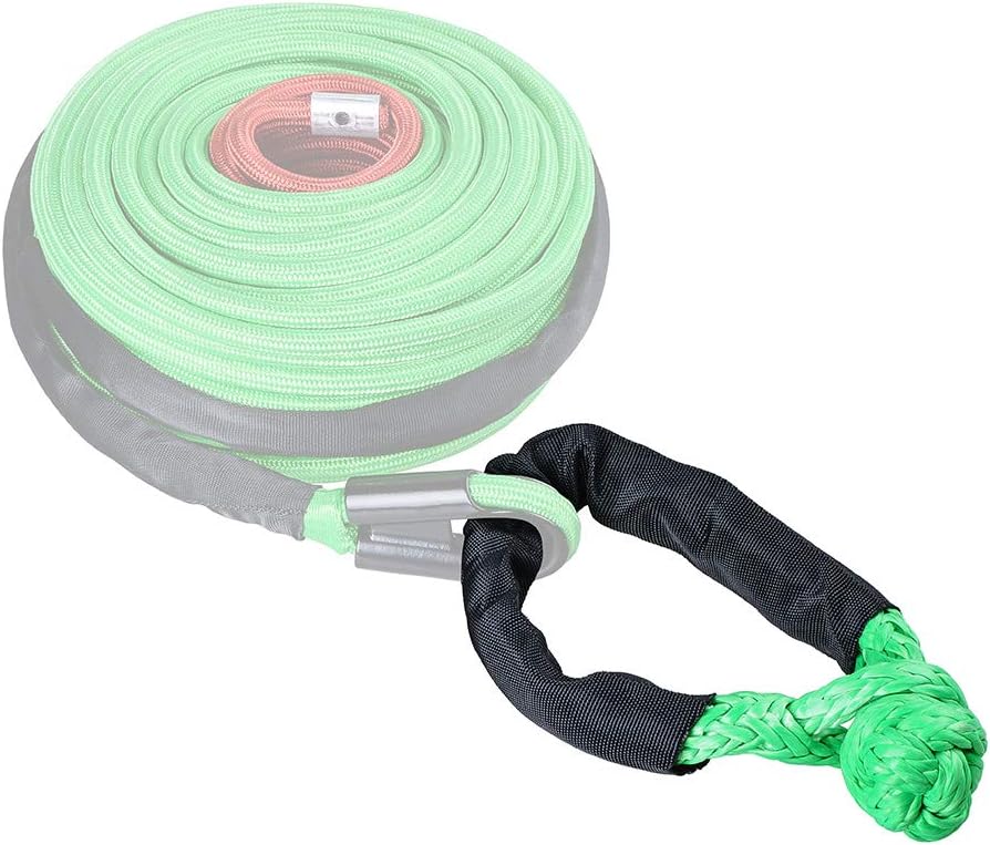 Set of Two Green 1/2" Synthetic Soft Rope Shackles 38,000lbs+ (2pcs)