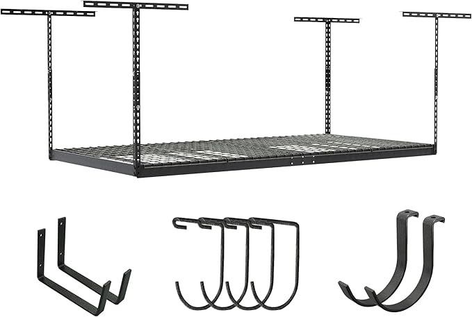SafeRacks 4x8 Overhead Garage Storage Rack Heavy Duty by SafeRacks