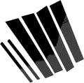6pcs Black Exterior Door Window Pillar Posts Molding Cover Panel Trim Stickers Side Door Window Cover Trim Replacement for Dodge Charger 2011‑2021