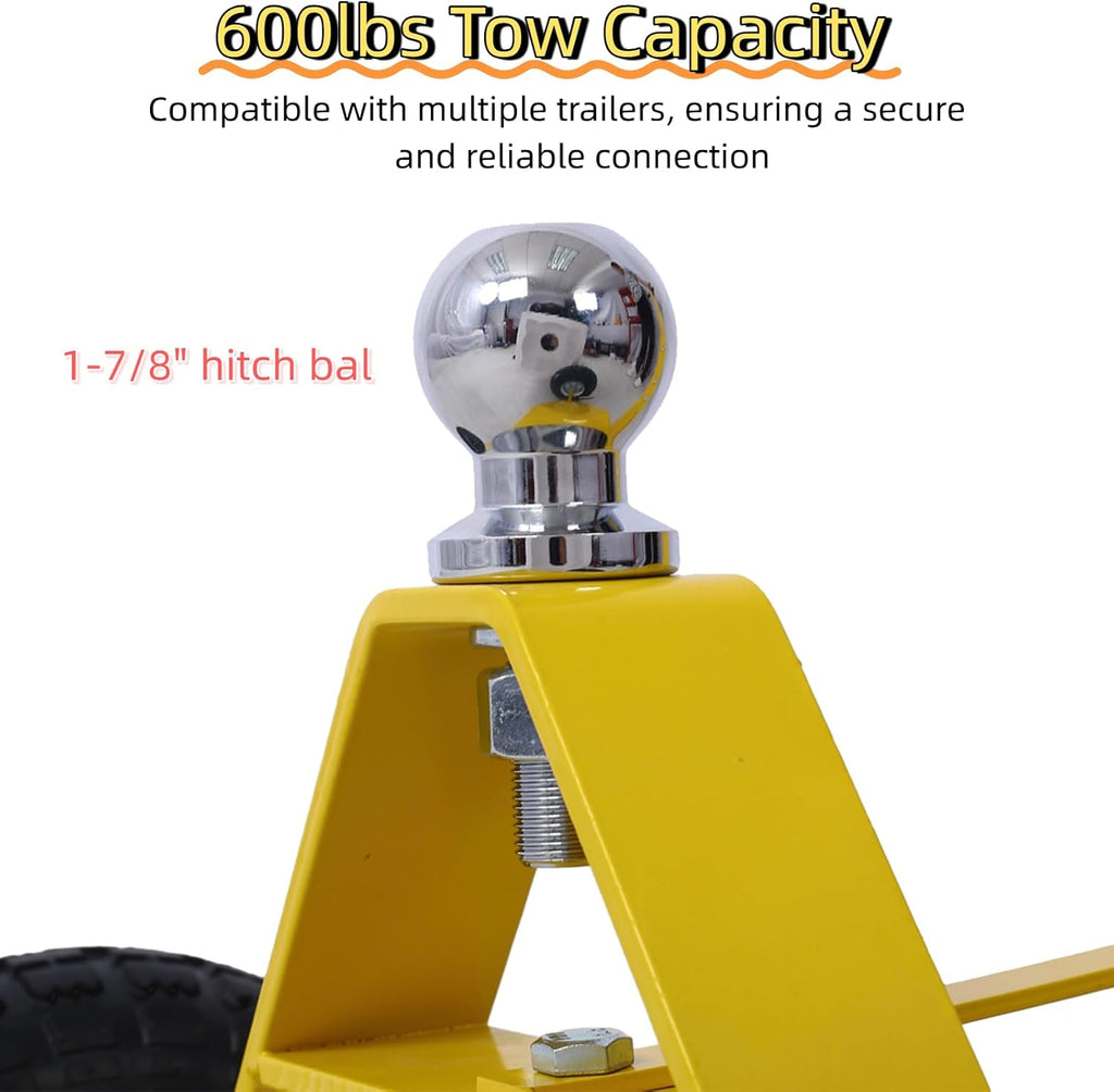 Trailer Dolly with 600 lb Capacity, 10" Pneumatic Tires & 1-7/8" Hitch