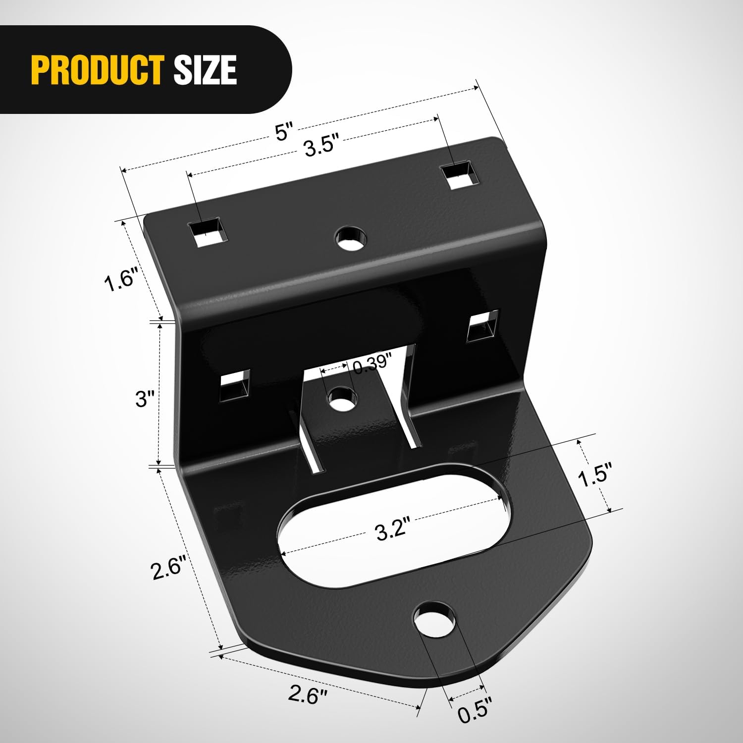 Nilight Zero Turn Lawn Mower Hitch with Bolts Versatile Chain Slot for IKON X, IKON XL, ZT-X, ZT-XL OEM Replacement #71514900 Heavy Duty Steel Black