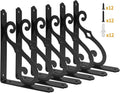 yarssihha 10 inch decorative shelf brackets, 6 pack, main product view