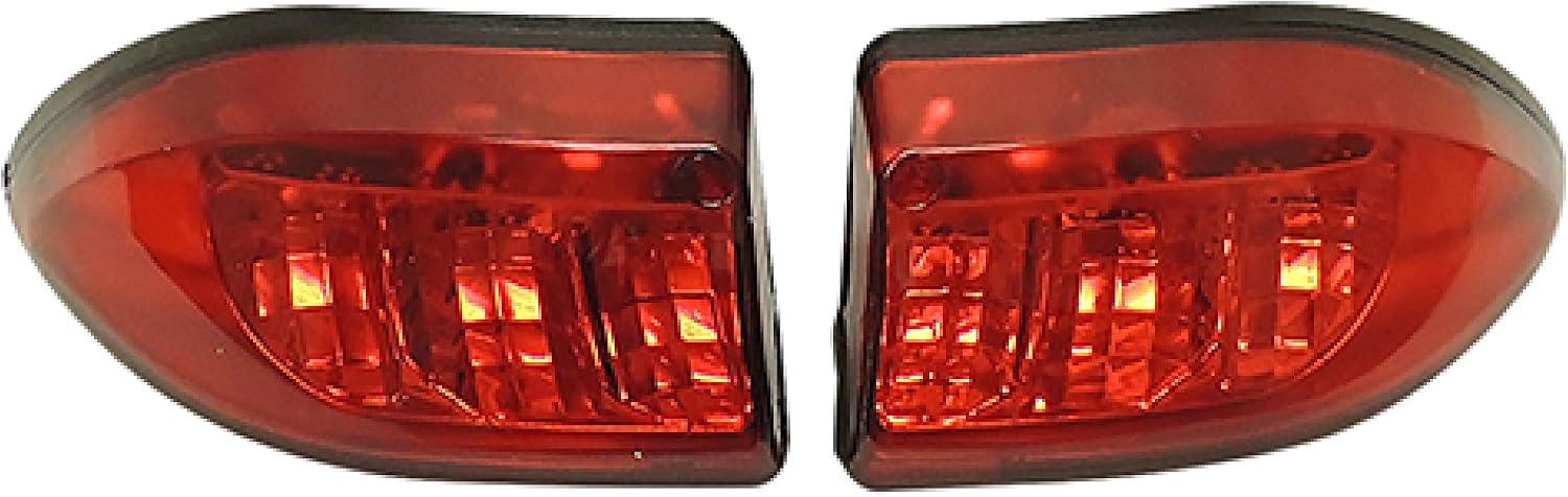 Red Hawk LGT-336 Taillight - Set of 2 Compatible With/Replacement For Club Car Tempo, Precedent Golf Carts