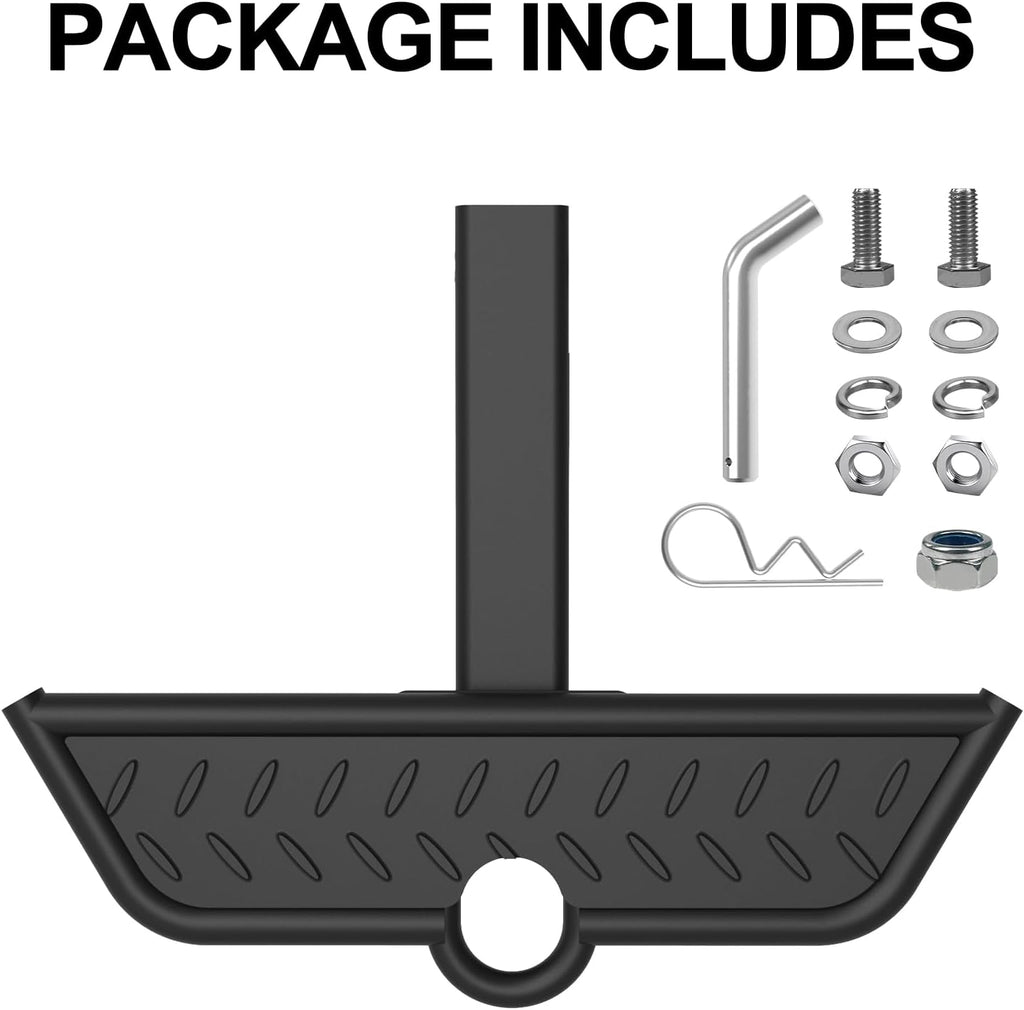 Hitch Step 2 Inch Receivers,Trailer Hitch Step for Truck,Tow,Tailgate,Pickup Truck,Hitch Bumper Guard (Black 17.3 inch)