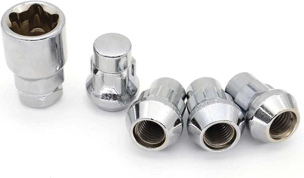 Car Wheel Bolts Compatible with EcoSport 2003-2023 Car Locking Wheel Nuts Tapered Seat Car Accessories M12 X 1.5