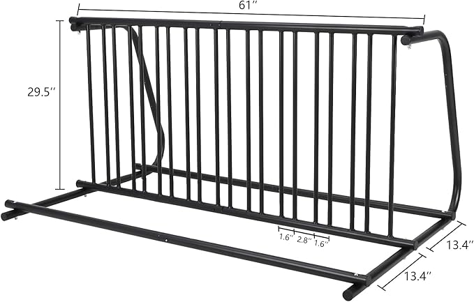 Commercial Bike Rack Garage Floor, Grid Bike Rack in Ground, 10-Bike Capacity - Image 9