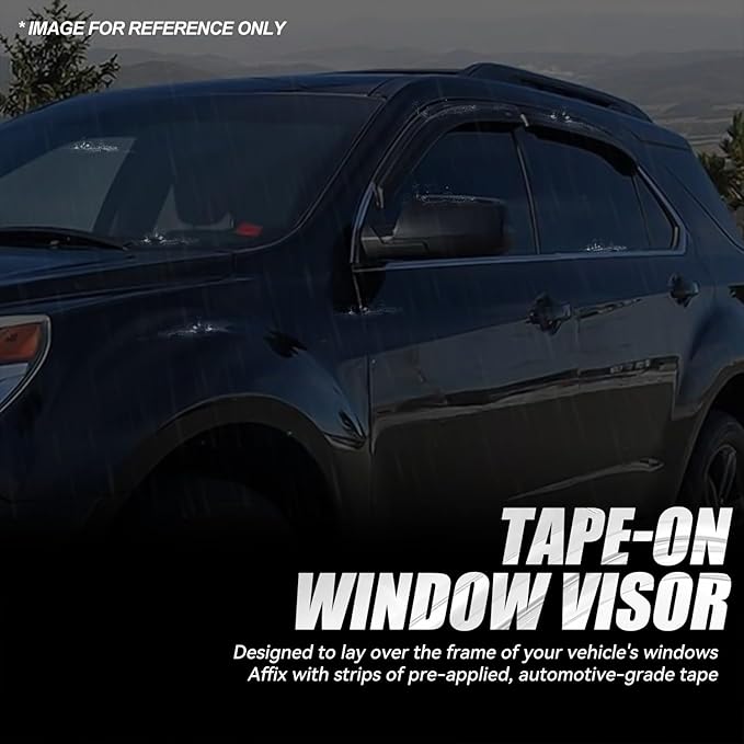 Auto Dynasty Set of 4 Carbon Fiber Pattern Window Visors Compatible 2010 2011 - Image 3