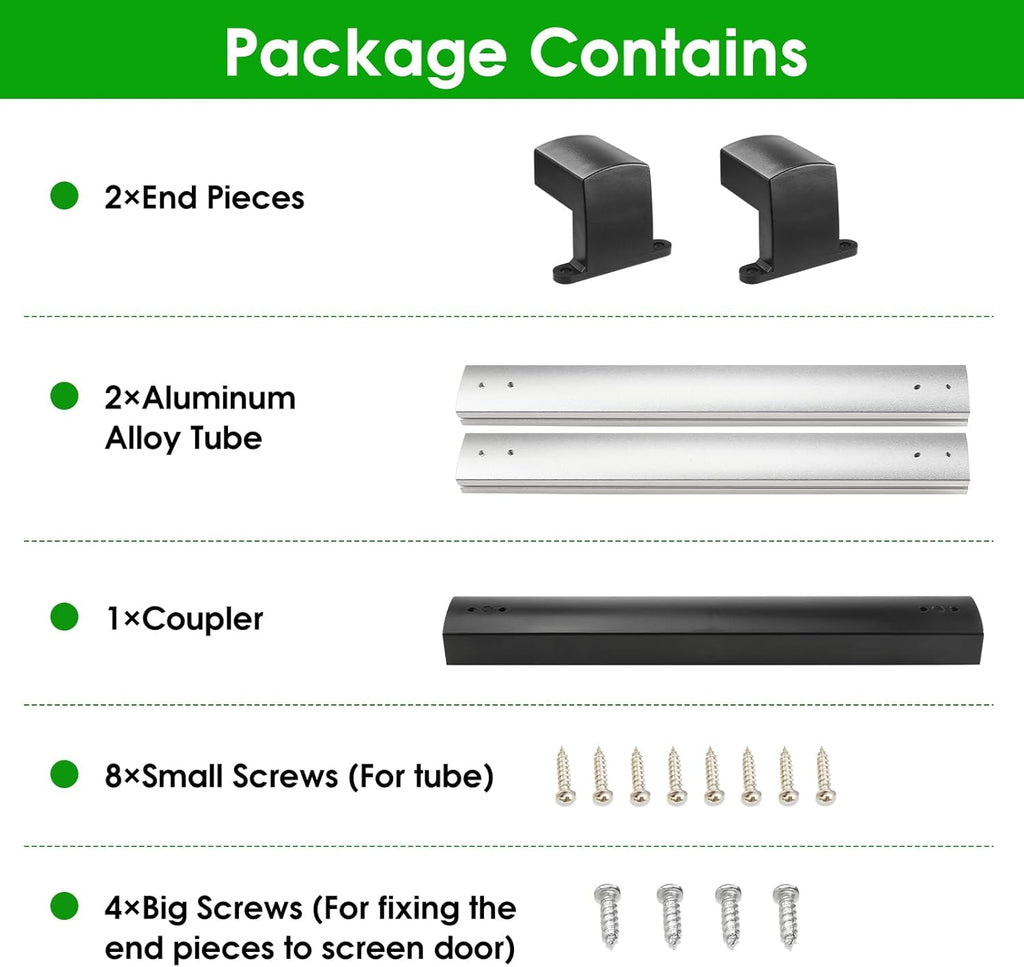 Freeboy RV Screen Door Handle Grab Bar Camper Screen Door Handle Adjustable from 21-5/8 to 28-5/8 Inch Cross Bar Handle Suitable for Most RVs Aluminum