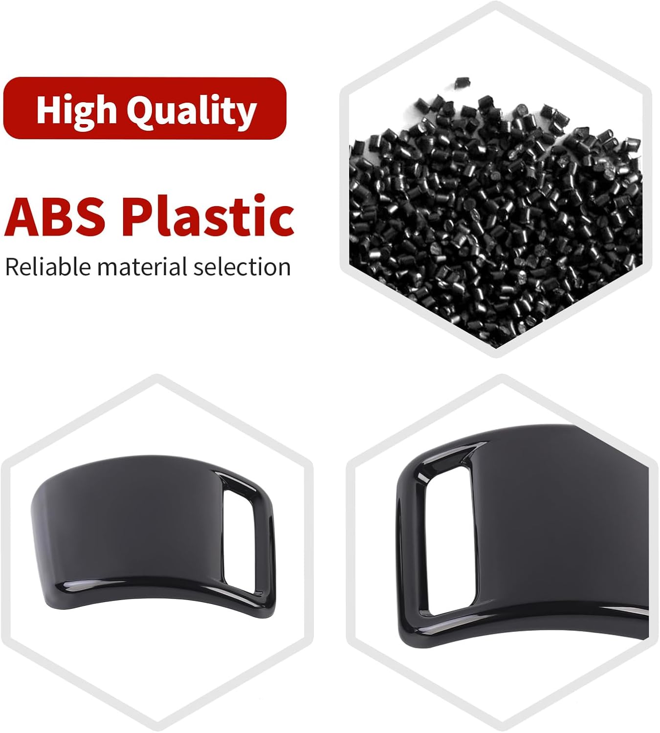 for RAM Tail Lights Cover Trim for RAM 1500 2018-Present Black Exterior Accessories 2pcs