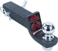 TOPTOW 2" Drop Trailer Hitch Ball Mount Kit with 2" Trailer Ball and 5/8" Hitch Pin, Fits 2" Hitch Receiver, Matte Black