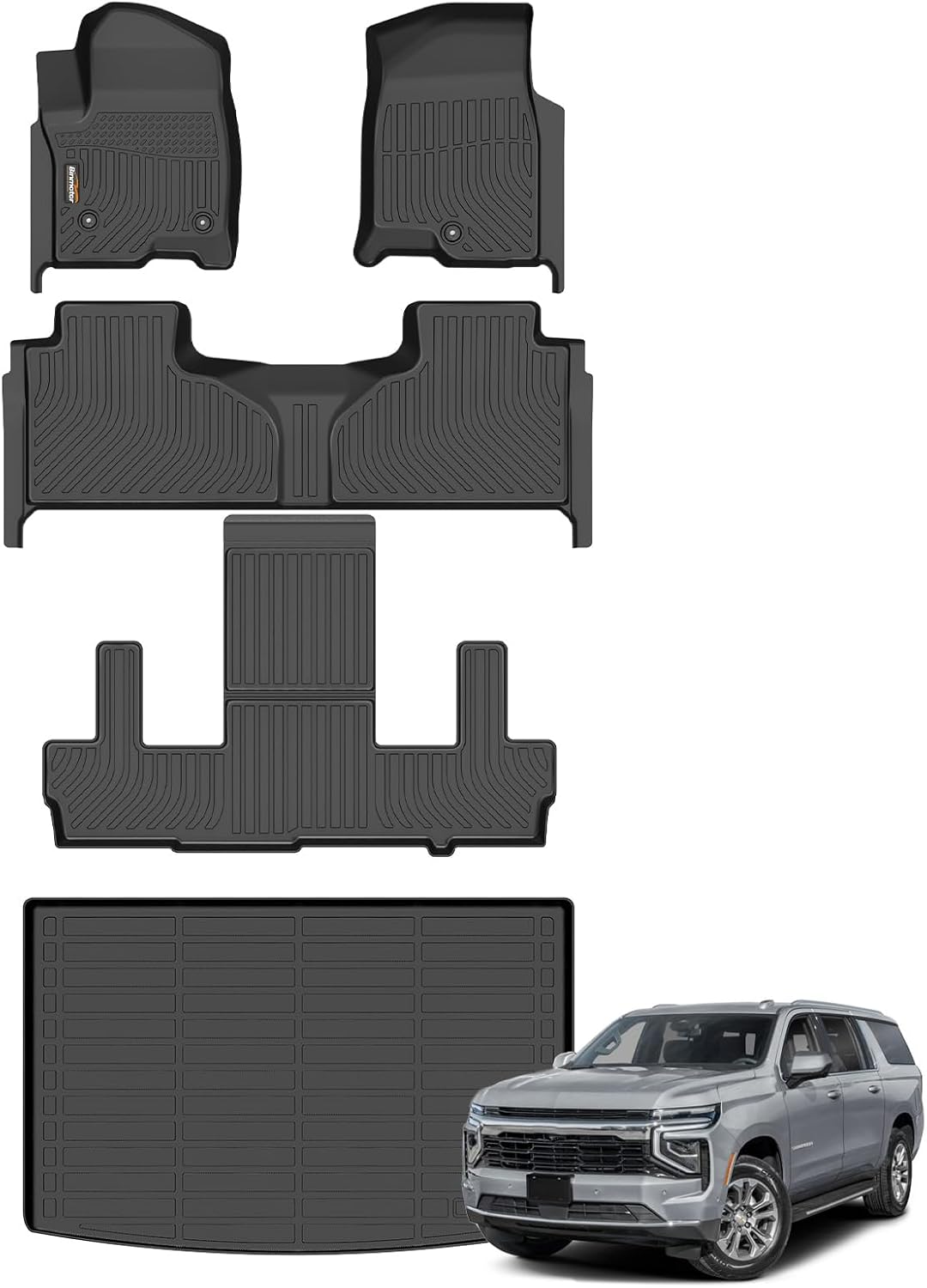 floor mats cargo liner for 2021-2026 chevy suburban/gmc, main product view