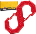 3/8" Tow Hook, S-Shaped Winch Hook, 33,000lbs Breaking Strength, G80 Heavy Duty Forged Steel, Fast Connect Easy Release Winch Shackle Towing Hook for Trucks, SUVs, ATVs, Trailers, Red