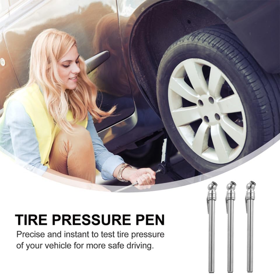 5Pcs Tire Pressure Gauge Pencil Durable Car Tire Gauge for Accurate Psi Measurement Easy to Use Air Pressure Tester for Vehicles Convenient and Battery Tire Tester