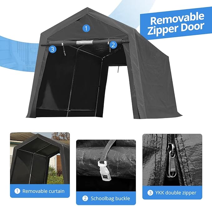 ADVANCE OUTDOOR 10x10 ft Heavy Duty Outdoor Patio Portable Canopy Storage - Image 3