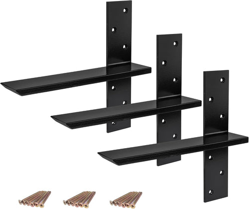 (3-pack) free hanging t shelf bracket, solid heavy, main product view