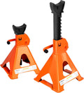 Jack Stands 3 Ton (6,500 lb) Capacity Steel, 1 Pair Orange Lifting Stand Adjustable Jack Stands
