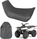 Seat Cover Replacement for 1988-2011 Kawasaki Bayou 220 250, Heavy Duty Leather ATV Seat Cover Replacement, Charcoal