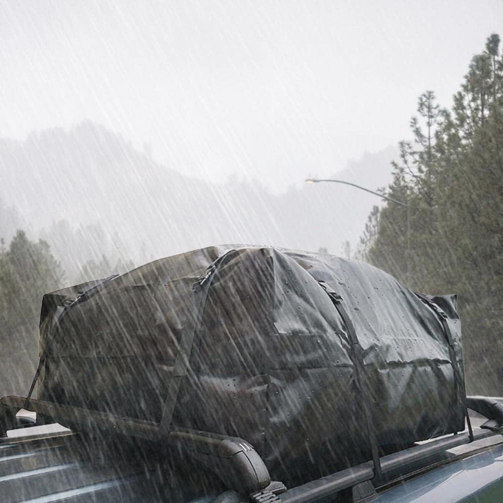 Car Rooftop Cargo 420D Waterproof Oxford Cloth Roof Luggage Bag Large Capacity Storage for Travel for