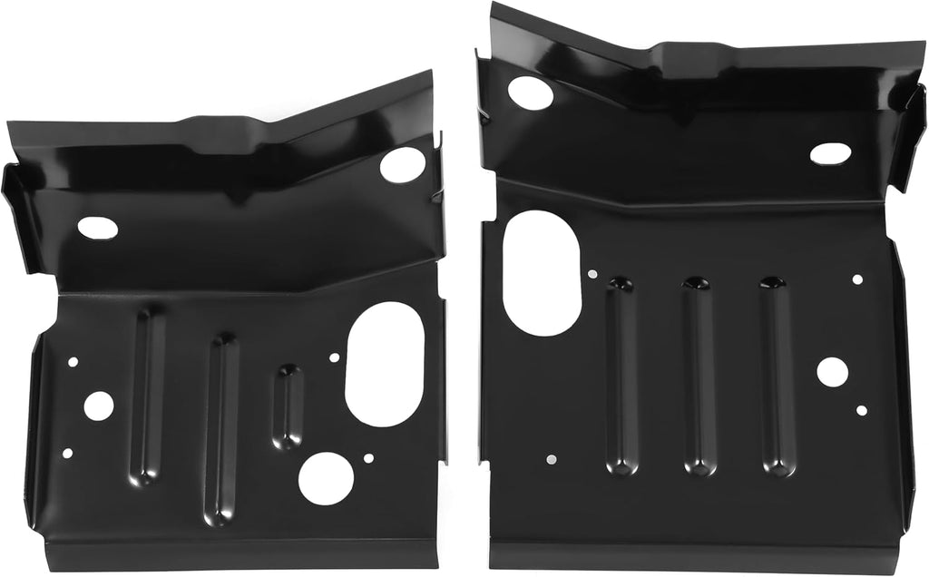 ALMULOO Cab Mount Floor Pan Support Compatible with 1980-1998 Ford F100 F150 F250 F350 Super Duty Pickup Truck Bronco Steel 2PCS (Left & Right Side)