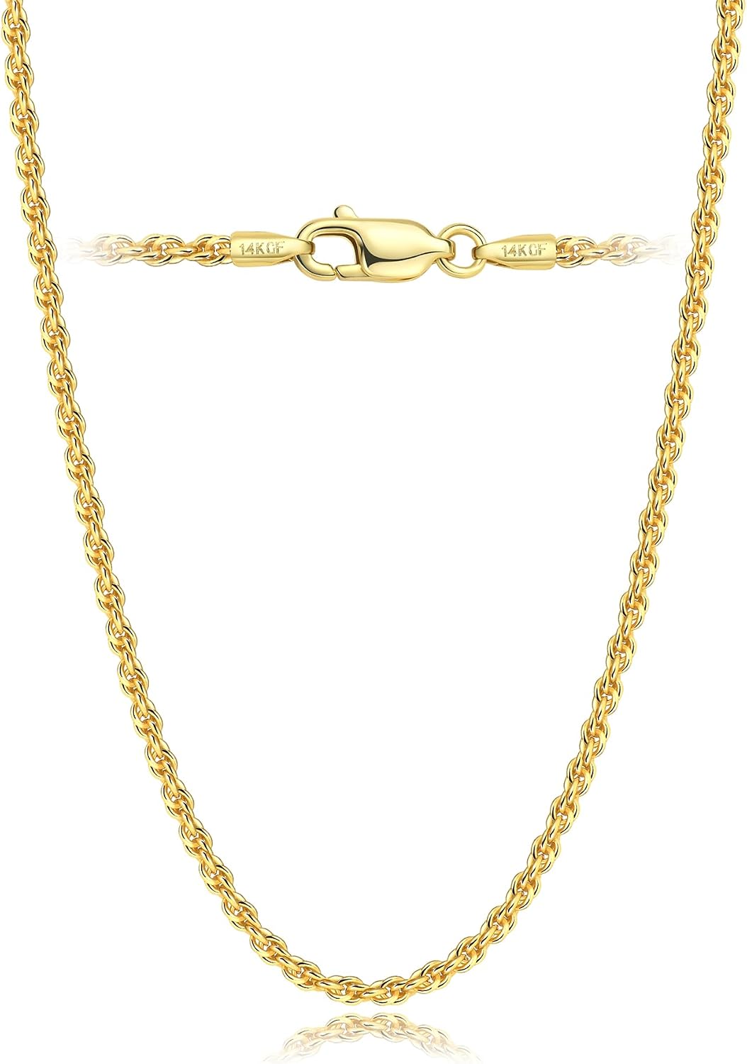 14k gold chain necklaces for women & men, main product view