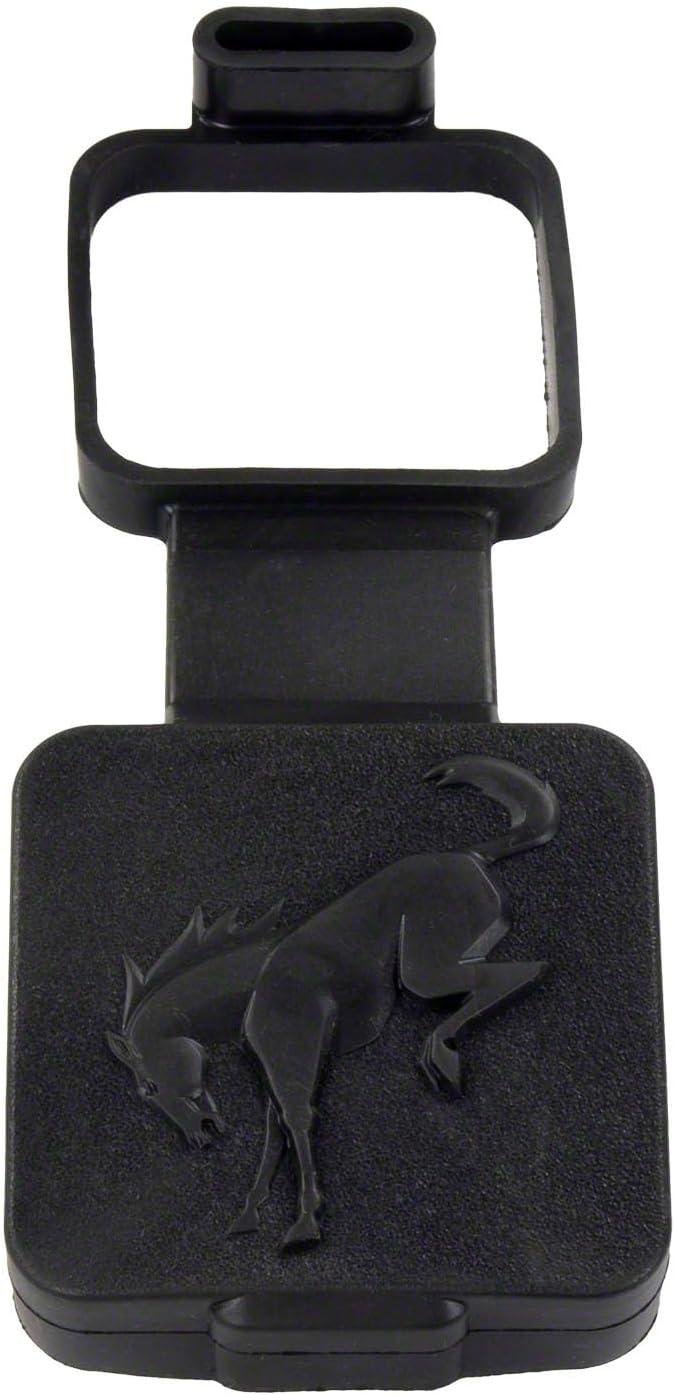 2021-2024 Ford Big Bronco/Bronco Sport 2"" Tow Hitch Bucking Bronco Rubber Plug Cover, Black