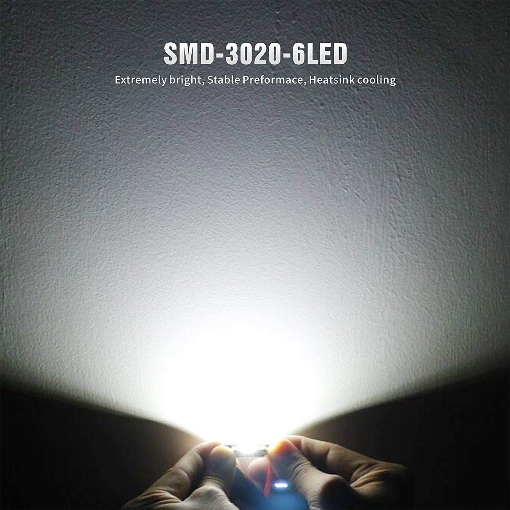 SIR IUS LED 578 light bulb festoon white Bright 400 Lumens 3020 Chipset Canbus Error Free bulb for Interior Car Truck License Plate Dome Trunk Courtesy 41MM 211-2 569 6000K