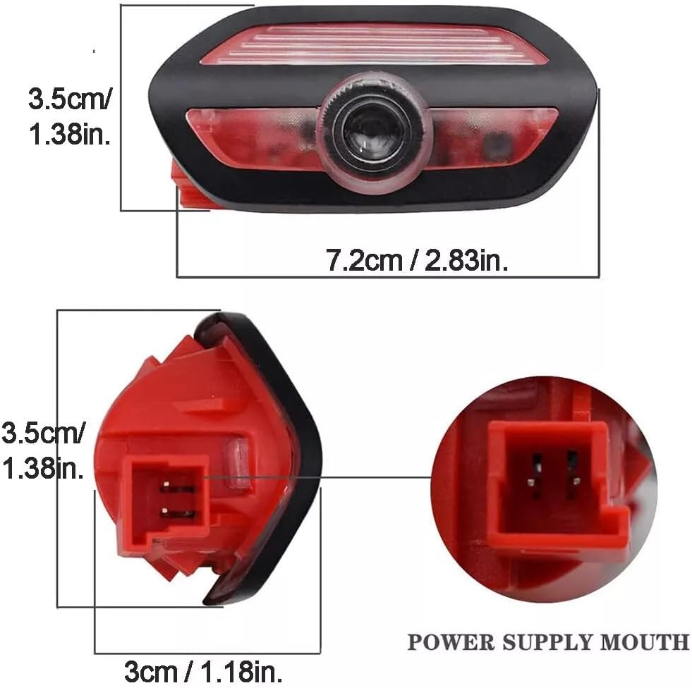 Car LED Logo Projector Puddle Door Lights for 2014-2020 S-Class W222, S400 S450 S500 S600 No Fade 4K-HD Courtesy Welcome Lights, 2 Pack (Star+Lettering)